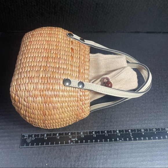 Sea & Grass wicker and draw string top handle handbag NWT PRICE FIRM - Picture 7 of 9